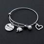 G-Ahora Mama Elephant Bracelet Keychain Necklace Mama and Baby Elephant Jewelry Elephant Gift for Mom New Mommy