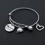 G-Ahora Mama Elephant Bracelet Keychain Necklace Mama and Baby Elephant Jewelry Elephant Gift for Mom New Mommy