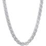 5mm Solid .925 Sterling Silver Braided Wheat Chain Necklace