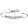Newshe Adjustable Bracelets for Women 925 Sterling Silver Tennis 18k White Cubic Zirconia Friendship