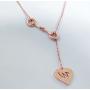 SENFAI Horse Snaffle bit Heart Shaped 26 First Initial Letters Personality Name Y Necklace 18'' 3 Tone