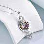 TOUPOP Gifts for Music Lovers Sterling Silver Music Necklace with Circle Crystal Jewelry Musical Gifts for Women Girls Birthday Mothers Day