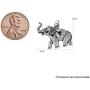 Raposa Elegance Sterling Silver Raised Trunk Elephant Charm Necklace (16'', 18'' or 20'' Chain)