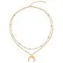 BaubleStar Crescent Pendant Necklace Layering Titanium Chain Choker for Women Girls BaubleStar Crescent Pendant Necklace Layering Titanium Chain Choker for Women Girls