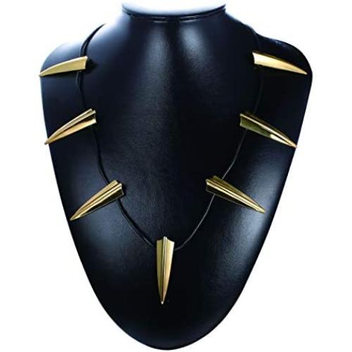 Adramata Cosplay Black Panther Choker Necklace for Men Women King TChalla Wakanda Costume War Necklace Halloween Decor Necklace Jewelry