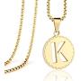 Gold Letter Necklace Steel Chain A-Z Birthday Gift For Men/Women/Boy/Girl Pendant Necklaces