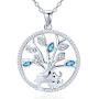 Distance Mother and Child Lovely Elephant for Women Heart Pendant Necklace 925 Sterling Silver Animal Jewelry for Mom Daughter
