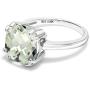 Gem Stone King 925 Sterling Silver Green Prasiolite Womens Ring (3.33 Ct Cushion Checkerboard Available in size 5, 6, 7, 8, 9)