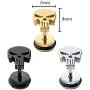 Stainless Steel Punisher Skull Stud Earrings Rock Skeleton Screw Back Earrings for Men Women Stainless Steel Punisher Skull Stud Earrings Rock Skeleton Screw Back Earrings for Men Women