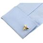 MRCUFF Airplane Plane Propellor Pilot Propeller Pair Cufflinks in a Presentation Gift Box & Polishing Cloth