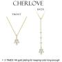 Sterling Silver Back Drop Wedding Necklace, 14k Gold Plated S925 Bridal Necklace Body Chain Jewelry