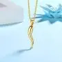 Lucky Italian Horn Pendant Necklace Earrings Jewelry Set Mens Womens 925 Sterling Silver/Black/18K Gold Plated Amulet Cornicello Horn Necklace Wedding Engagement Jewellery Bridesmaid Gift