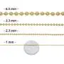 The Bling Factory 1mm-6mm 14k Yellow Gold Plated Ball Military Chain Necklace or Bracelet The Bling Factory 1mm-6mm 14k Yellow Gold Plated Ball Military Chain Necklace or Bracelet