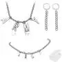 PPX BTS Members Name Pendant Army Necklace and Bracelet and 2 pcs Earrings for Fans,with Transparent Box PPX BTS Members Name Pendant Army Necklace and Bracelet and 2 pcs Earrings for Fans,with Transparent Box