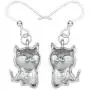 DOWAY Antique Rose Gold/Silver Plated Elegant Birman Bumlese Cat Earrings Dangle Drop Novelty Cartoon Kitten Pet Jewelry for Women Girls Charm Gift