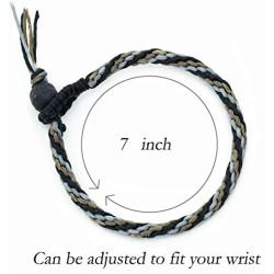 KIRIDA Waterproof Wax Coated Braided Rope Bracelet