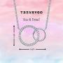 TRENSYGO Circle Pendant Necklace, Double Circle Necklaces for Women, Open Circle Necklaces for Women, 2 Circle Necklace, Linked Circle Necklace, Full Circle Necklace, Simple Circle Necklace