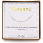 RareLove Blessed Morse Code Necklace 925 Sterling Silver Beads Two Tone Friendship Inspiration Graduation Bridemaid Gift For Women Girls