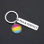 CENWA Pansexual Pride Gift Pensexual Flag Charm Keychain Gift Pan & Perfect Keychain Pansexual Jewelry Gift
