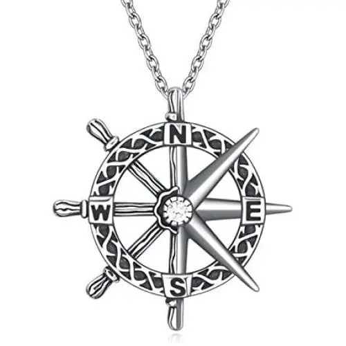 Compass Necklace Sterling Silver Compass Celtic Knot Necklace Graduation Friendship Travel Necklace Inspirational Graduation Gifts Jewelry for Women Girls Friends Compass Necklace Sterling Silver Compass Celtic Knot Necklace Graduation Friendship Travel Necklace Inspirational Graduation Gifts Jewelry for Women Girls Friends