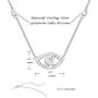 FANCIME Sterling Silver Evil Eye Necklace Evil Eye Bracelet Cubic Zirconia Simulated Diamond Pendant Necklace Yom Kippur Gifts Danity Fine Jewelry for Women Girls