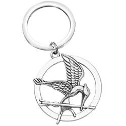 SEIRAA The Hunger Games Movie Jewelry Arrow Jewelry Bird with Arrow Circular Keychain for Movie Fans