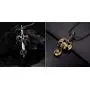 Dragon Necklace Vintage with Personalized Birthstones on Sword - Anniversary Jewelry Gift for Him Men Boys - Mens Punk Pendant 18 to 24 Inches Foxtail Chain Dragon Necklace Vintage with Personalized Birthstones on Sword - Anniversary Jewelry Gift for Him Men Boys - Mens Punk Pendant 18 to 24 Inches Foxtail Chain