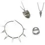 4 Pack Super Hero Black Cosplay Necklace & Ring Wakandaa King TChalla Cosplay Pendant 4 Pack Super Hero Black Cosplay Necklace & Ring Wakandaa King TChalla Cosplay Pendant