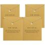 Hundred River Friendship Clover Necklace Unicorn Good Luck Elephant Necklace with Message Card Gift Card (4pack)