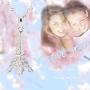 GemsChest Sterling Silver Eiffel Tower Pendant Necklace Paris Jewelry for Women with 18'' Silver Chain
