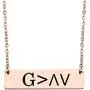 KUIYAI God is Greater Than The Highs and Lows Bar Necklace Religious Jewelry