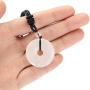 Top Plaza Reiki Healing Crystal Gemstone Necklace Adjustable Protection Lucky Coin Pendant Necklaces Amulet Jewelry for Women Men