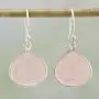 NOVICA Rose Quartz .925 Sterling Silver Dangle Earrings Dancing Soul NOVICA Rose Quartz .925 Sterling Silver Dangle Earrings Dancing Soul
