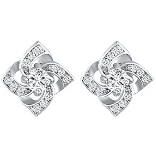 Flower Stud Earrings for Women 925 Sterling Silver Cubic Zirconia Flower Earrings, Hypoallergenic Women Studs for Sensitive Ears, Mothers Day Gifts for Her Flower Stud Earrings for Women 925 Sterling Silver Cubic Zirconia Flower Earrings, Hypoallergenic Women Studs for Sensitive Ears, Mothers Day Gifts for Her