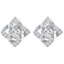 Flower Stud Earrings for Women 925 Sterling Silver Cubic Zirconia Flower Earrings, Hypoallergenic Women Studs for Sensitive Ears, Mothers Day Gifts for Her