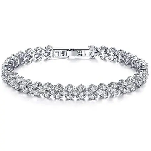 Zealmer Shoopic AAA Cubic Zirconia Tennis Bracelet Hand Chain for Women 6.5'' Zealmer Shoopic AAA Cubic Zirconia Tennis Bracelet Hand Chain for Women 6.5''