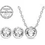 AURA Rhodium Plated Pendant Necklace and Crystal Stud Earring Jewelry Set Using Genuine Swarovski Crystals AURA Rhodium Plated Pendant Necklace and Crystal Stud Earring Jewelry Set Using Genuine Swarovski Crystals