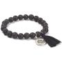 BALIBALI Handmade Mala Beads Bracelet Natural Stone Beaded Meditation Lotus Tibetan Bracelet Tassel Bracelet Japa Yoga Rosary Prayer Charm Lava Rock Oil Diffuser Bracelets