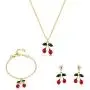 Buyless Fashion Girls And Women Cherry Jewelry Set Red Cherry Dangle Earrings Necklace And Bracelet Buyless Fashion Girls And Women Cherry Jewelry Set Red Cherry Dangle Earrings Necklace And Bracelet
