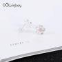 925 Sterling Silver Plated Color Flower Stud Earrings for Women Teen Girls
