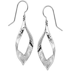 Silpada Glory Daze Hammered Teardrop Drop Earrings in Sterling Silver