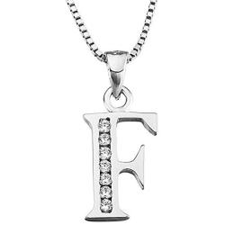 YFN Initial Pendant Necklace Sterling Silver with Cubic Zirconial 26 Letter Alphabet Jewelry for Women Teen Girl