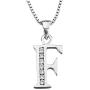 YFN Initial Pendant Necklace Sterling Silver with Cubic Zirconial 26 Letter Alphabet Jewelry for Women Teen Girl