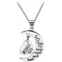 omodofo Family Jewelry Gift Big Middle Sister Little Sis Set of 3 Sisters Pendant Necklace for Sisters