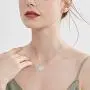 Waysles Heart Necklace, Opal Necklace for Women Heart Necklace Lot Pendant I Love You Jewelry Romantic Gift for Girlfriend Wife Mother Birthday Valentines Day
