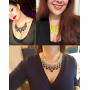 LOYALLOOK Fashion Jewerly Set Women Nescklace Statement Necklace Earrings Jewerly