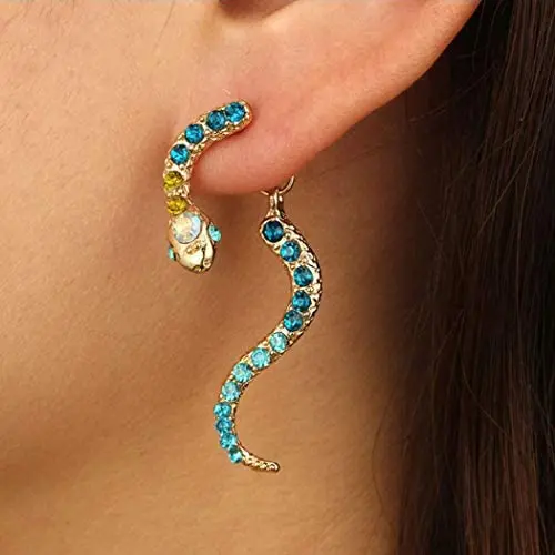 Boaccy Crystal Earrings Snake Earring Jackets Ear Drop Green Jewelry for Women and Girls Boaccy Crystal Earrings Snake Earring Jackets Ear Drop Green Jewelry for Women and Girls