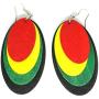 Teris Boutique Rasta Wood Reggae Jamaican Women Fashion Dangle Earrings