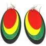 Teris Boutique Rasta Wood Reggae Jamaican Women Fashion Dangle Earrings Teris Boutique Rasta Wood Reggae Jamaican Women Fashion Dangle Earrings