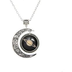 Beautiful Season DIY Galaxy Jewelry Mercury Venus Earth Mars Jupiter Saturn Neptune URAUNS Pluto Planet Pendant Necklace Gifts